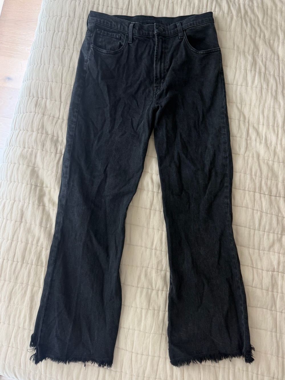 J Brand Black Flare Fringe Women’s Jeans